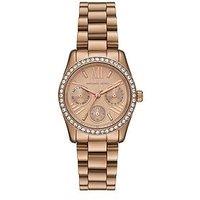 Michael Kors Lexington Multifunction Beige Gold-Tone Stainless Steel Watch