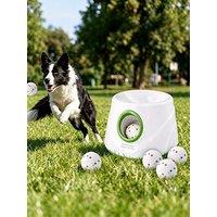 Living And Home Automatic Dog Ball Launcher With 6 Soft Etpu Balls