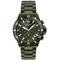 Emporio Armani World Explorer Men'S Chronograph Green Ceramic Watch, Ar70023
