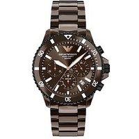 Emporio Armani World Explorer Chronograph Brown Ceramic Watch (Ar70025)