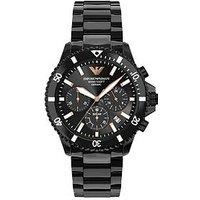 Emporio Armani Emporio Armani Men'S Chronograph Black Ceramic Watch, Ar70022