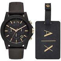 Armani Exchange Armani Exchange Men'S Chronograph, Black Silicone Watch, Ax7105
