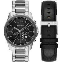 Armani Exchange Armani Exchange Men'S Chronograph Two-Tone Stainless Steel Watch And Interchangeable Strap Set, Ax7181Set