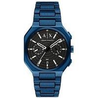 Armani Exchange Bass Dual-Time Blue Stainless Steel Watch (Ax1477)