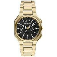 Armani Exchange Bass Dual-Time Gold-Tone Stainless Steel Watch (Ax1476)