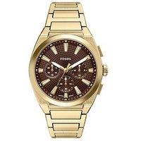 Fossil Fossil Men'S Everett Chronograph Gold-Tone Stainless Steel Watch, Fs6184