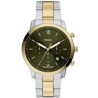 Fossil Fossil Men'S Neutra Chronograph Two-Tone Stainless Steel Watch, Fs6189