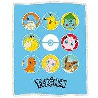 Pokemon Dots Sherpa Backed Blanket Digital