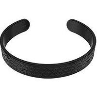 Emporio Armani Men'S Black Stainless Steel Cuff Bracelet, Egs3383001