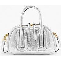 Marc Jacobs The Micro Bauletto Top Handle Bag - Silver