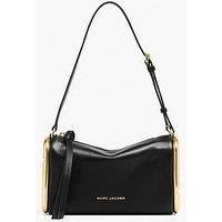 Marc Jacobs Womens The Scene Gold-Tone Hardware Zip-Top Shoulder Bag - Black