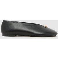 Schuh Latte Round Toe Ballet Flats - Black