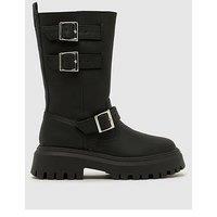 Schuh Danbury Biker Buckle Boot - Black