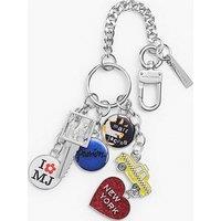 Marc Jacobs Womens Mixed Charm Cluster Clip Key Charm - Silver