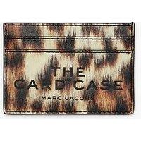 Marc Jacobs Womens Animal Print Logo Slim Card Case - Brown