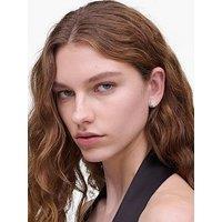 Marc Jacobs Womens Daisy Pave Crystal Stud Earrings - Silver