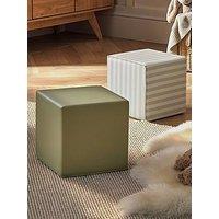 Cuddleco Play Cubes 2Pc Cookie Stripe/Olive