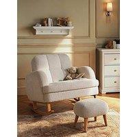 Cuddleco Etta Cuddle Nursing Chair & Footstool - Boucle Mushroom
