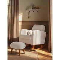 Cuddleco Etta Nursing Chair & Foot Stool - Boucle Mushroom