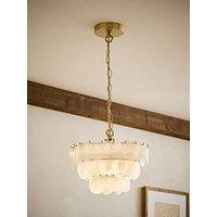 Valuelights Ophelia 3 Tier Capiz Chandelier And Warm White Bulb