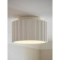 Valuelights Pablo Paint Me Ribbed Flush Ceiling Light And Warm White Bulb