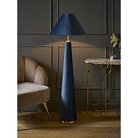 Valuelights Martha Denim Blue Floor Lamp And Warm White Bulb