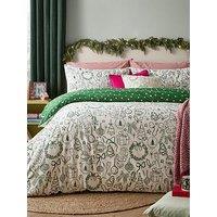 Furn Merry Christmas Duvet Set Oat/Green