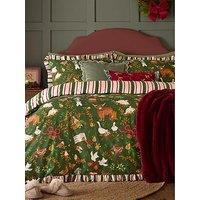 Furn Twelve Days Frill Duvet Set Green