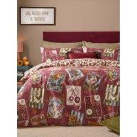 Furn Wildcard Duvet Set Burgundy