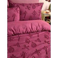 Duvet Day Christmas Soft Tufted Duvet Set Berry