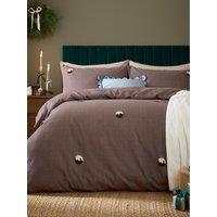 Furn Christmas Puddings Tufted Duvet Set Chocolate