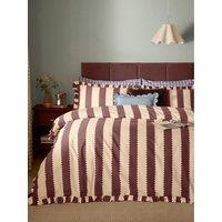 Furn Birdie Stripe Duvet Set Buttermilk/Chocolate