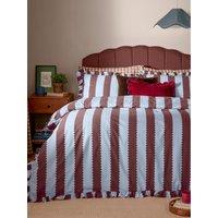 Furn Birdie Stripe Duvet Set Pink/Raspberry