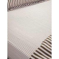 Yard Hebden/Barton Double Narrow Stripe Fitted Sheet Espresso Brown