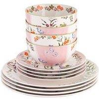 Cath Kidston Butterfly 12Pc Dinner Set