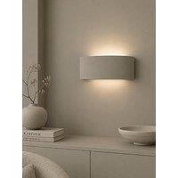 Valuelights Vincent Moss Green Curved Flush Wall Light And Warm White Bulb