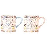 Cath Kidston Ck Fable Bears Mr & Mrs Mugs So2