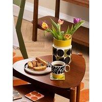Orla Kiely Ok Spot Square Oval Utensil Pot Yellow