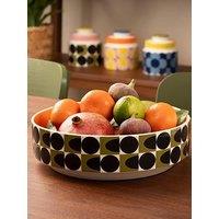 Orla Kiely Ok Spot Square Oval Fruit Bowl Orange