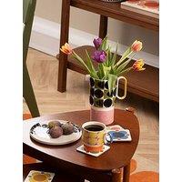 Orla Kiely Ok Spot Square Oval Pitcher Vase 1.5L Pink