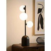 Valuelights Marlow Matte Black Multi Arm Table Lamp And Warm White Bulb
