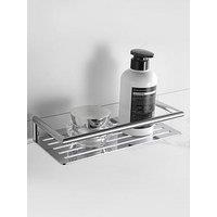 Showerdrape Verso Stainless Steel Chrome Rectangular Shower Basket