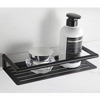 Showerdrape Verso Stainless Steel Black Rectangular Shower Basket