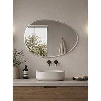 Showerdrape Angel Pebble Asymmetrical Wall Mounted Frameless Mirror 60 X 45Cm