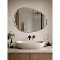 Showerdrape Angel Pebble Asymmetrical Wall Mounted Frameless Mirror 70 X 50Cm