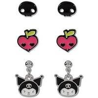 Hello Kitty Kuromi 3Pc Earring Set