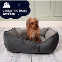 Dream Paws Geometric Sofa Bed 70Cm Grey
