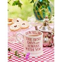 Emma Bridgewater Pink Toast My Brilliant Friend 1/2 Pint Mug