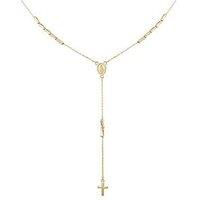 The Love Collection 9Ct Yellow Gold Rosary Necklet 43Cm/17'-46Cm/18'