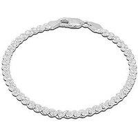 The Love Collection Sterling Silver 3.4Mm Diamond Cut Serpentine Bracelet 19Cm/7.5'